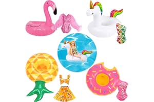 Toclsixz 8 muñecas Ropa y Accesorios Compatible con Barbie, muñecas Conjunto de natación Incluyendo Traje de baño y Accesorios de Piscina de flamencos para muñecas de 30cm