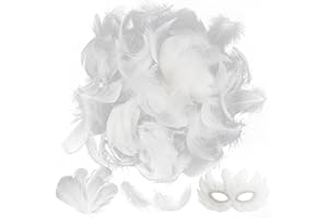 Faburo Federn zum Basteln, 300 Stück Federn Weiss Set, 5~8cm Federn Weiß für Dekoration Hochzeiten Partys Weihnachten Ostern, Weisse Federn zum Basteln Geeignet für DIY Traumfänger