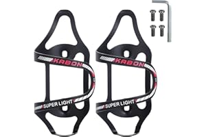 KABON Bike Water Bottle Holder, Lightweight Bicycle Alloy Aluminum Side Load Water Bottle Cage Brackets for Road Bike MTB