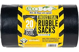 Ecobag INDUST ROLL20 234, sacco per macerie, 30 litri, nero