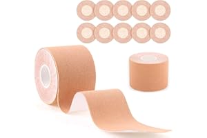 DONGSZQ Nastro per Seno,Reggiseno Adesivo con 5 Paia Copri Capezzoli, Reggiseno Nastro Adesivo,Adesivo Reggiseno,Nastro Adesivo Seno,per Torace Riunito Prevenire Il Rilassamento Toracico