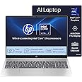 HP 14 AI, Intel Core Ultra 7 155H AI Powered Laptop (16GB DDR5, 512GB SSD), Anti-Glare, 14"/35.6cm, FHD Windows 11, MS Office 21, Silver, 1.4kg, Intel Arc Graphics, FHD Camera w/Shutter, gr1023TU