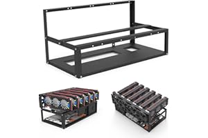 Yusat Miner Computer Rack Porta Scheda Grafica Mining Rig Frame Case (Nero)