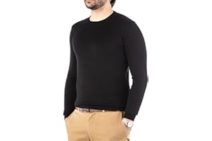 Cashmere Zone - Maglione Uomo Girocollo in Puro Cotone Egiziano Artigianalità Italiana e Confort a Manica Lunga