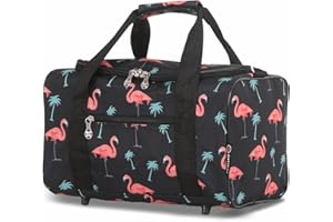5 Cities HOLD611-688, Unisex Gepäck- Handgepäck, Black Flamingos,