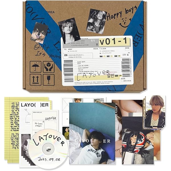 V 1st Mini Album LAYOVER 青&トレカセット V BTS - Layover Album (Blue ver.): Amazon.co.uk: Home & Kitchen