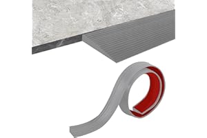 MEYUXG Rampa de Umbral de Puerta, Rampa para Robots Aspiradores, Rampas para Silla de Ruedas, Rampa de Goma Autoadhesiva para Silla de Ruedas, Cochecito, Andador o Scooter Eléctrico (Gris, 90x8x3cm)