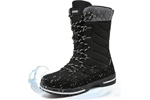 Geweo Stivali Neve Donna Invernali Impermeabili Scarpe Invernali Termici con Fodera Calda Comode Scarpe Neve Antiscivolo Scarponi Neve 37-42EU(Se Hai i Piedi Larghi, Scegli una Taglia Più Grande)