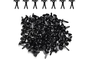 XIHIRCD 150 Trombones Travaux Manuels, 8x14mm Épingles Fendues à Tête Ronde Lisses et Brillantes Travaux Manuels Papier Attaches Parisiennes Scrapbooking Attaches Laiton pour Cartes (Noir)