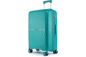 Fly Kite Luggage 32 Inch X-Large Suitcase 100% Polypropylene Hard Shell with Aluminium Trolley Handle Real TSA 3 Digit Secure Lock 360° Smooth Wheels Lightweight Suitcase|Green