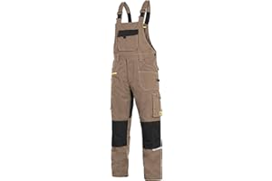 CXS Stretch - Herren Arbeitslatzhose mit Kniepolstertaschen und reflektierende Streifen - Hochwertige, komfortable und atmungsaktive Arbeitsoveralls für Herren mit modernem Schnitt (Größen: 46-64)