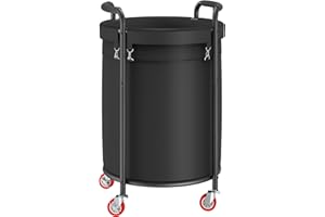 FAVOOSTY Cesto para Ropa Sucia con Ruedas, cesto rodante para Ropa Sucia, Carro Redondo para Ropa Sucia de 190L con 4 Ruedas, Forro Interior extraíble, Estructura de Acero con asa para Dormitorio