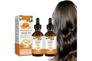 AEBDGDD 2PC Pumpkin Seed Oil For Hair 60ml Kürbiskernöl Für Haarwachstum Bio-Kürbiskernöl Für Das Haarwachstum Kaltgepresstes Aromatherapie Massageöl Reparatur Von Geschädigtem Haar Für Männer Und Frauen