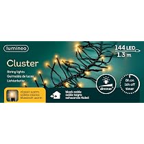 Lumineo Lichterkette Glow Compact – 400 LEDs, 1,5 M, Warmweiß, Dimmbar, Timer, IP44 Für Baum & Deko Innen/draußen