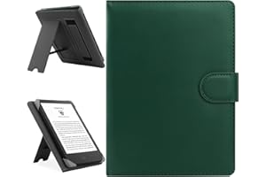 HoYiXi Custodia Universale Compatibile con 6-6.8'' Kobo/PocketBook/Tolino/Sony E-Book Reader 6.8'' Kindle Paperwhite/6" Nuovo Kindle 2022 & 2019/Kobo Clara HD/Kobo Clara 2E Cover con Stand, verde