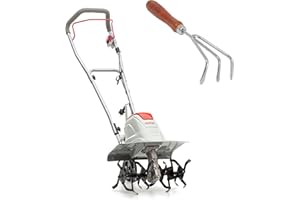 IKRA motozappa motocoltivatore elettrica FEM 1500, larghezza flessibile 17-45cm, profondità di lavoro fino a 23cm, incl. coltivatore manuale