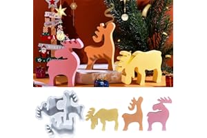 TAECHALINGO Silikonform Weihnachten Elch,Silikonformen Gießformen Weihnachten,Elch Kerzenformen zum Gießen,Gießformen Silikon Elch Silikonformer,Elch Kerzenformen zum Gießen,für Handwerk, Heimdekoration