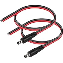 GINTOOYUN Cavo Alimentazione DC 5.5mm A 3.5mm - 2 Pezzi Da 1m Per Telecamere Sicurezza