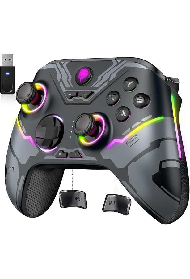 Manette Sans Fil Voofun Pour PC/PS3 - Double Vibration, Joystick Hall, Compatible Android TV