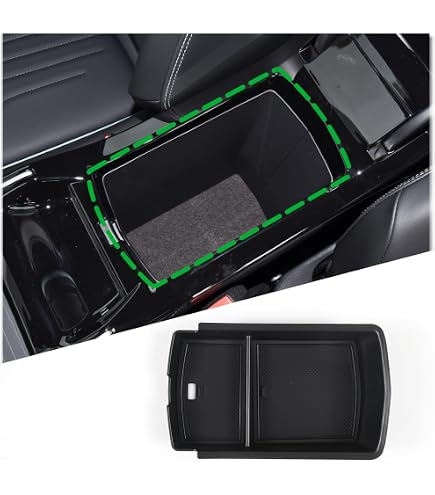Plateau De Rangement Pour Console Centrale Volkswagen ID.4 X/Crozz (2021-2024) - Plastique ABS Avec Tapis Caoutchouc - Installation Facile Sans Perçage