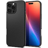 Spigen Apple iPhone 16 Pro ile Uyumlu ince Kılıf Liquid Air Hava Kanalı Teknolojisi&trade; Askeri Sınıf Koruma Matte Black Dokulu Y