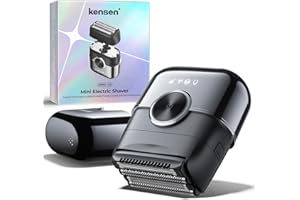 ‎KENSEN Elektrorasierer Herren, kensen Mini Foil Shaver Mit 4 Flexiblem Scherkopf Rasierapparat Usb-C Elektrischer Rasierer Wasserdicht Folienrasierer 120Min Trockenrasierer Tragbar für Bart Gesicht Reise