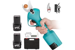 WISBECOST S SMAUTOP Tijeras De Podar Electricas,DiáMetro MáXimo De Poda 30mm Tijera De Podar Electrica 2 Bateria 2000 mHA,Progresivo Tijeras Podar Electricas,Adecuado para JardineríA, Huertos, Parques