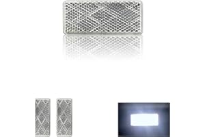 MGMSINYO Reflector 70X30mm Self Adhesive rectangle Safety Waterproof Stick on for driveway mailbox trailer