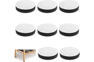 JIEYAO MBAIYO 8 Stück Möbelerhöhung, Selbstklebend Betthöher Tischerhöhung Rutschfest Tischerhöher Rund Filz Möbelerhöher Schwarz Sofaerhöher 6.5cm im Durchmesser 1.5cm Erhöhte Höhe Möbelfüße für Stuhl