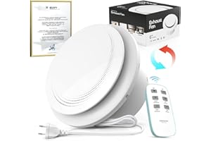 SLUELI 150mm Aspiratore Bagno, Potente e Silenzioso Ventilazione Bidirezionale a Ventola Aspirazione con Telecomando Wireless Facile da Installare su Finestre Soffitti e Pareti in Bagni Cucine e Garage