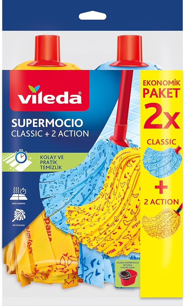Vileda Supermocio Paspas 2'li Eko Paket