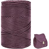 3mm X 225m Polyester Yarn, 3mm Macrame Yarn, Macrame Ribbon, Polypropylene Yarn, Multicolored Braided Macrame Cord, Yarn for