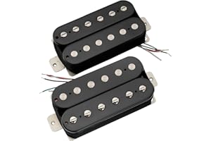 MUSICLILY Artec VH-Rock Alnico 5 Scoperto Pickup Humbucker Manico Ponte Pickups Set per Chitarra Elettrica, Nero