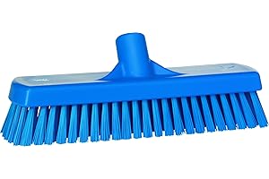 Vikan 70603 Deck Scrub, 11-3/4" Polyester Bristle, Blue