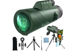 INFURIDER Monokular Telescope 10X42, Monok Fernrohr mit Smartphone Halterung, BAK4-Prism HD Erwachsene Fernrohr Erwachsene für Wandern, Vogelbeobachtung, Jagen