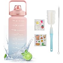 WANGCL Sport-Wasserflasche Mit Strohhalm & Zeitmarkierung – Wiederverwendbar, 907 Ml, Für Fitness, Büro & Outdoor