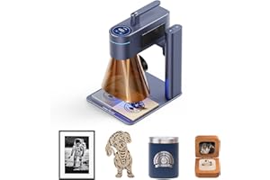 Laserpecker 4 (Basic) 2 en 1 Graveur Laser Laser Cutter Double pour Métal Bois Verre Acrylique Bijoux Cuir, Plus Grande Surface Travail Contrôle Tactile par LED Découpeur et Graveur Laser Ultra-rapide