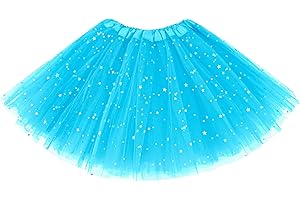KEREDA Girls Tutu Skirts Sparkle Sequin Princess Dresses 3 Layers Ballet Dance Toddler Baby Tulle Star Costume for Girls 2-8 Years
