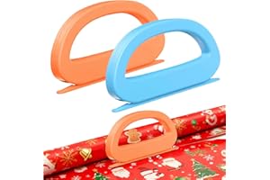 Vibbang 2 Stück Geschenkpapier Schneider mit Klingen an beiden Enden, Geschenkpapierschneider, Gift wrap Tool, Geschenkpapier Tool, Wrapping Paper Tool Für Weihnachten Feiertage Geburtstage DIY