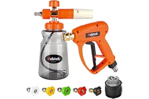 Kebtek Pistola Idropulitrice con Lancia Schiuma e 5 Ugelli, Adattatore Compatibile con Kärcher K2-K7 (MRP-003-B)