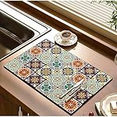 HomeCloud Dish Drying Mat for Kitchen Counter Hide Stain Super Absorbent, Non-Slip, Heat-Resistant, Great for Dishes,Rack Pad