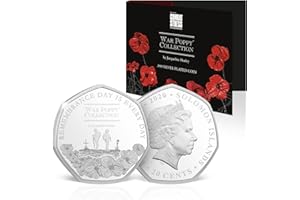 The Koin Club War Poppy Remembrance Day Is Every Day Silver Plated 50p Shaped Coin Medal
