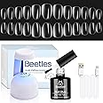 Beetles Gel Nail Kit Gel Nail Tips 504Pcs XS short oval Pre Shaped Clear Full Cover False Nail Tips with 5 in 1 Nail Glue and Reformatory Led Nail Lamp for Nail Art Diy Home Manicure