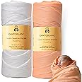 Lot De 8 Langes En Mousseline De Coton 25x50 Cm - Ultra Doux, Absorbant, Pour Bavoir, Couverture, Serviette Bébé