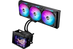 ‎ASUS ASUS ROG Ryuo IV SLC 360 ARGB All-in-One-CPU-Wasserkühlung (6,67-Zoll-AMOLED-Display, unterstützt 3D-Videos, 200mm-Schläuche, 3x ARGB Daisy-Chain-Lüfter, für Intel LGA 1851, 1700, AMD AM5, AM4)