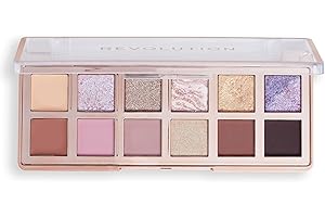 REVOLUTION BEAUTY LONDON Makeup Revolution, The Enchanted Icon Eyeshadow Palette, Cream, Matte & Shimmer Finishes, 12 Blendable Shades