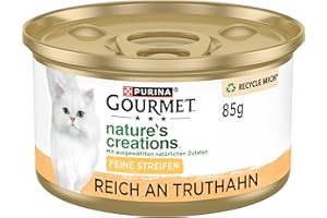 Gourmet Nature's Creation Katzennassfutter in Gelee naturbelassen, Truthahn, 12er Pack (12 x 85g)