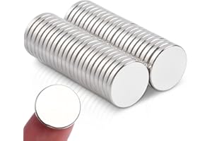 MAGXCENE 45 Pezzi Magneti 15x2mm Magneti al Neodimio Calamite Piccole Rotonde Calamite Frigorifero, Mini Calamita Rotondo Calamite Potenti, Magneti Neodimio per Frigo, Lavagne, Porte, Artigianato, Mappe