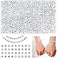 SANNIDHI® 1400Pcs Bracelet Making Set for Girls Kids Letter Beads for Bracelet Making 28 Styles Acrylic Assorted Alphabet Smiley Face Heart Bead Bracelet Making Kit for DIY Jewellery Crafts