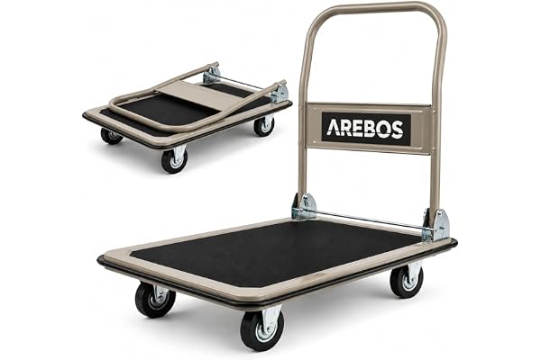 Arebos plattformsvagn | upp till 300 kg lastkraft/med rattar